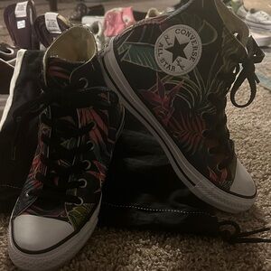 Converse Women's Tropical High-Top Sneakers - Black and Multicolor